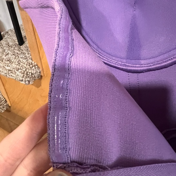 Size S draped off shoulder purple bandage dress - Picture 9 of 16
